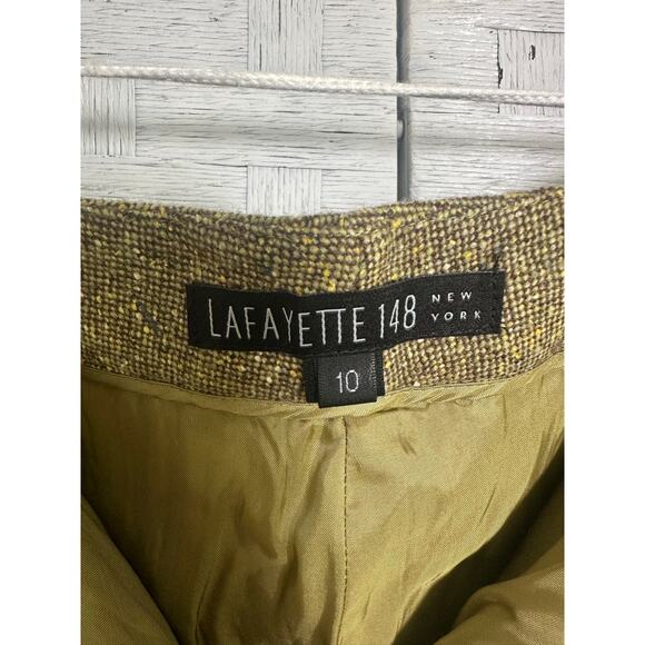 Lafayette 148 women’s trousers wide leg woven wool green academia heritage - Picture 3 of 11